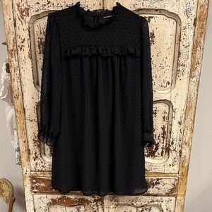 Chic Black Ruffle Dress